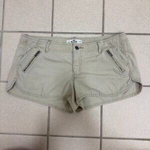Hollister Khaki Low Rise Zip Pocket Shorts Womens Size 9/29